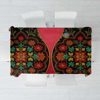 Azerbaijan Folk Floral Tablecloth with Traditional Carpet-Inspired Pattern