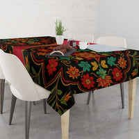 Azerbaijan Folk Floral Tablecloth with Traditional Carpet-Inspired Pattern