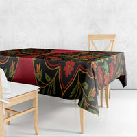 Azerbaijan Folk Floral Tablecloth with Traditional Carpet-Inspired Pattern