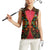 Azerbaijan Folk Floral Women Sleeveless Polo Shirt with Traditional Carpet-Inspired Pattern
