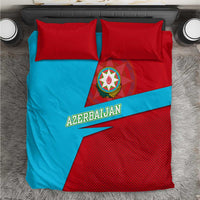 Azerbaijan National Emblem Bedding Set with Modern Flag Color Block Design - Wonder Print Shop