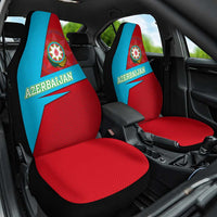 Azerbaijan National Emblem Car Seat Cover with Modern Flag Color Block Design - Wonder Print Shop
