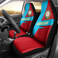 Azerbaijan National Emblem Car Seat Cover with Modern Flag Color Block Design - Wonder Print Shop
