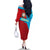 Azerbaijan National Emblem Family Matching Off The Shoulder Long Sleeve Dress and Hawaiian Shirt with Modern Flag Color Block Design - Wonder Print Shop