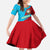 Azerbaijan National Emblem Family Matching Short Sleeve Bodycon Dress and Hawaiian Shirt with Modern Flag Color Block Design - Wonder Print Shop