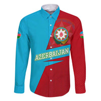 Azerbaijan National Emblem Family Matching Short Sleeve Bodycon Dress and Hawaiian Shirt with Modern Flag Color Block Design - Wonder Print Shop