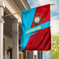 Azerbaijan National Emblem Garden Flag with Modern Flag Color Block Design - Wonder Print Shop