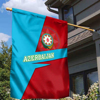 Azerbaijan National Emblem Garden Flag with Modern Flag Color Block Design - Wonder Print Shop