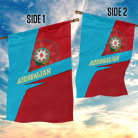Azerbaijan National Emblem Garden Flag with Modern Flag Color Block Design - Wonder Print Shop