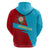 Azerbaijan National Emblem Hoodie with Modern Flag Color Block Design - Wonder Print Shop