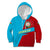 Azerbaijan National Emblem Kid Hoodie with Modern Flag Color Block Design - Wonder Print Shop