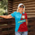 Azerbaijan National Emblem Women Polo Shirt with Modern Flag Color Block Design - Wonder Print Shop