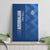 Azerbaijan Football Canvas Wall Art with AFFA Emblem in Blue Geometric Design