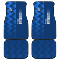 Azerbaijan Football Car Mats with AFFA Emblem in Blue Geometric Design