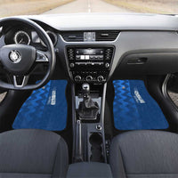 Azerbaijan Football Car Mats with AFFA Emblem in Blue Geometric Design