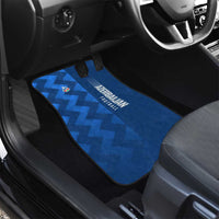 Azerbaijan Football Car Mats with AFFA Emblem in Blue Geometric Design