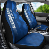 Azerbaijan Football Car Seat Cover with AFFA Emblem in Blue Geometric Design