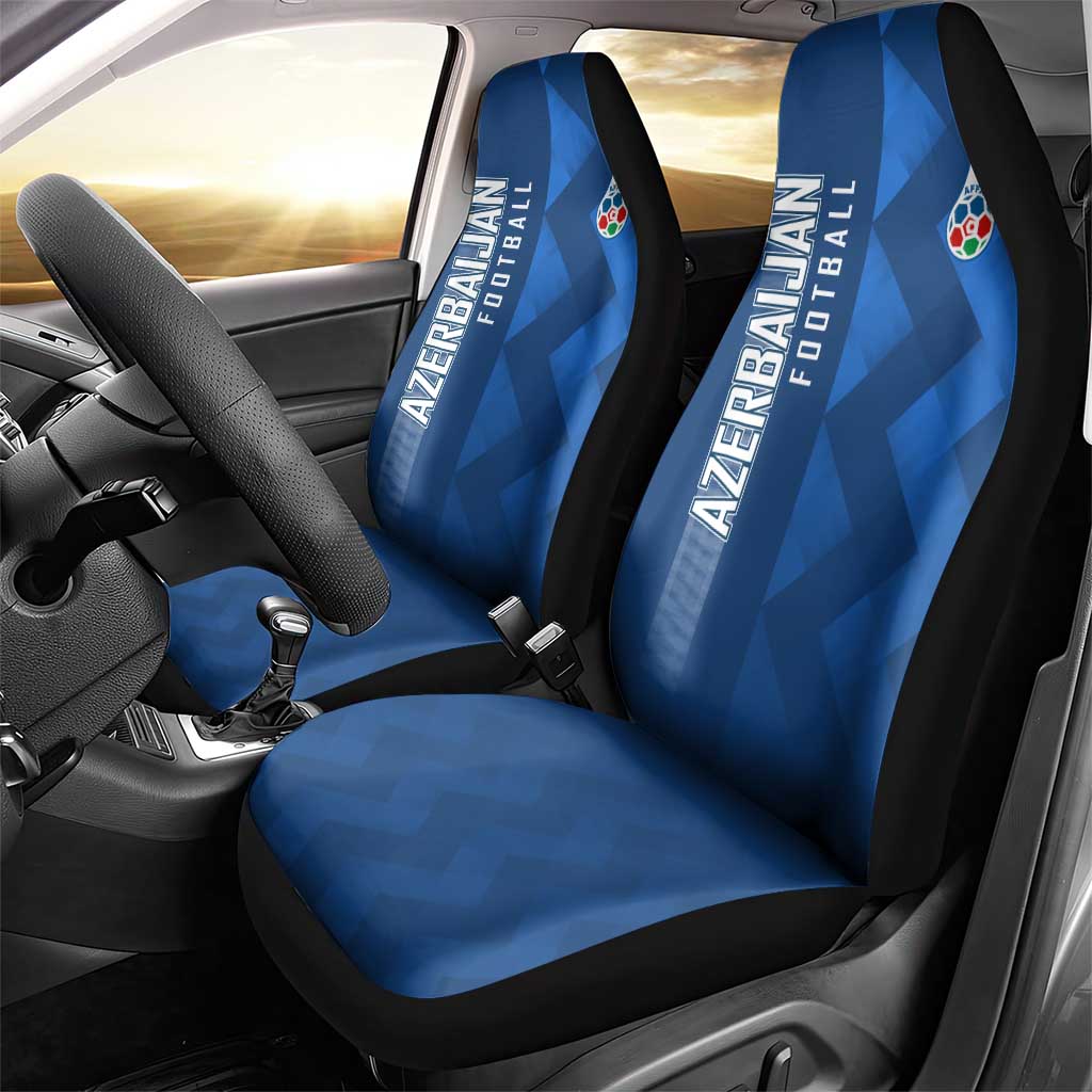 Azerbaijan Football Car Seat Cover with AFFA Emblem in Blue Geometric Design