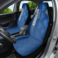 Azerbaijan Football Car Seat Cover with AFFA Emblem in Blue Geometric Design