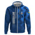 Azerbaijan Football Hoodie with AFFA Emblem in Blue Geometric Design