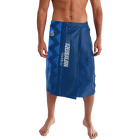 Azerbaijan Football Lavalava with AFFA Emblem in Blue Geometric Design