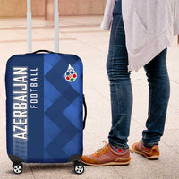 Azerbaijan Football Luggage Cover with AFFA Emblem in Blue Geometric Design