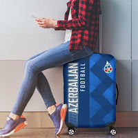 Azerbaijan Football Luggage Cover with AFFA Emblem in Blue Geometric Design