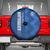 Azerbaijan Football Spare Tire Cover with AFFA Emblem in Blue Geometric Design