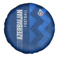 Azerbaijan Football Spare Tire Cover with AFFA Emblem in Blue Geometric Design