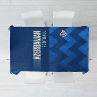 Azerbaijan Football Tablecloth with AFFA Emblem in Blue Geometric Design