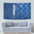 Azerbaijan Football Tapestry with AFFA Emblem in Blue Geometric Design