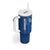Azerbaijan Football Tumbler With Handle with AFFA Emblem in Blue Geometric Design