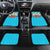 Azerbaijan National Emblem Car Mats with Star and Flame Design in Sky Blue