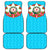 Azerbaijan National Emblem Car Mats with Star and Flame Design in Sky Blue