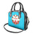 Azerbaijan National Emblem Shoulder Handbag with Star and Flame Design in Sky Blue