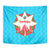 Azerbaijan National Emblem Tapestry with Star and Flame Design in Sky Blue