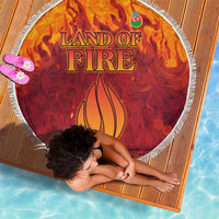 Azerbaijan Land of Fire Beach Blanket with Flame Towers and Baku Design