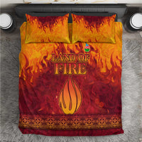 Azerbaijan Land of Fire Bedding Set with Flame Towers and Baku Design