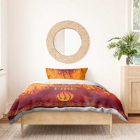 Azerbaijan Land of Fire Bedding Set with Flame Towers and Baku Design