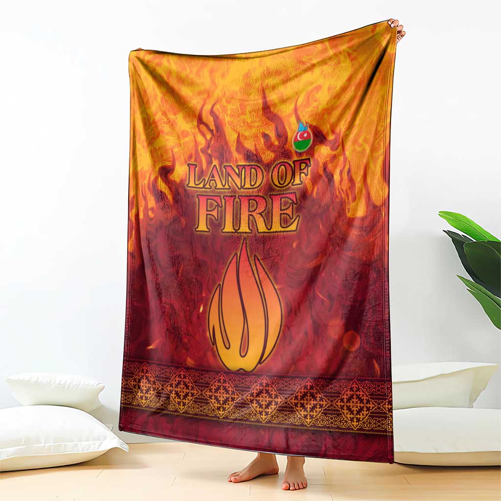 Azerbaijan Land of Fire Blanket with Flame Towers and Baku Design