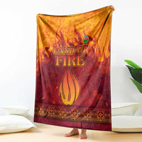 Azerbaijan Land of Fire Blanket with Flame Towers and Baku Design