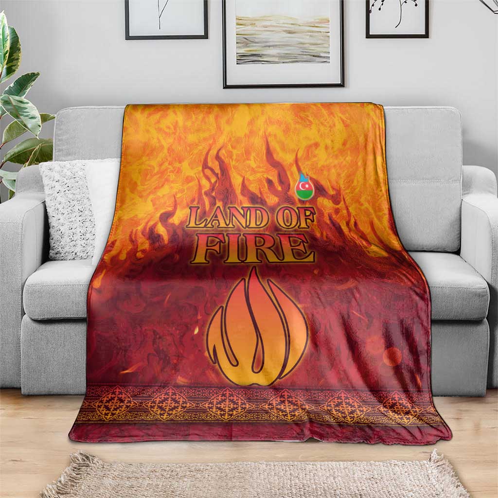 Azerbaijan Land of Fire Blanket with Flame Towers and Baku Design