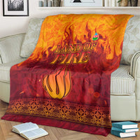 Azerbaijan Land of Fire Blanket with Flame Towers and Baku Design