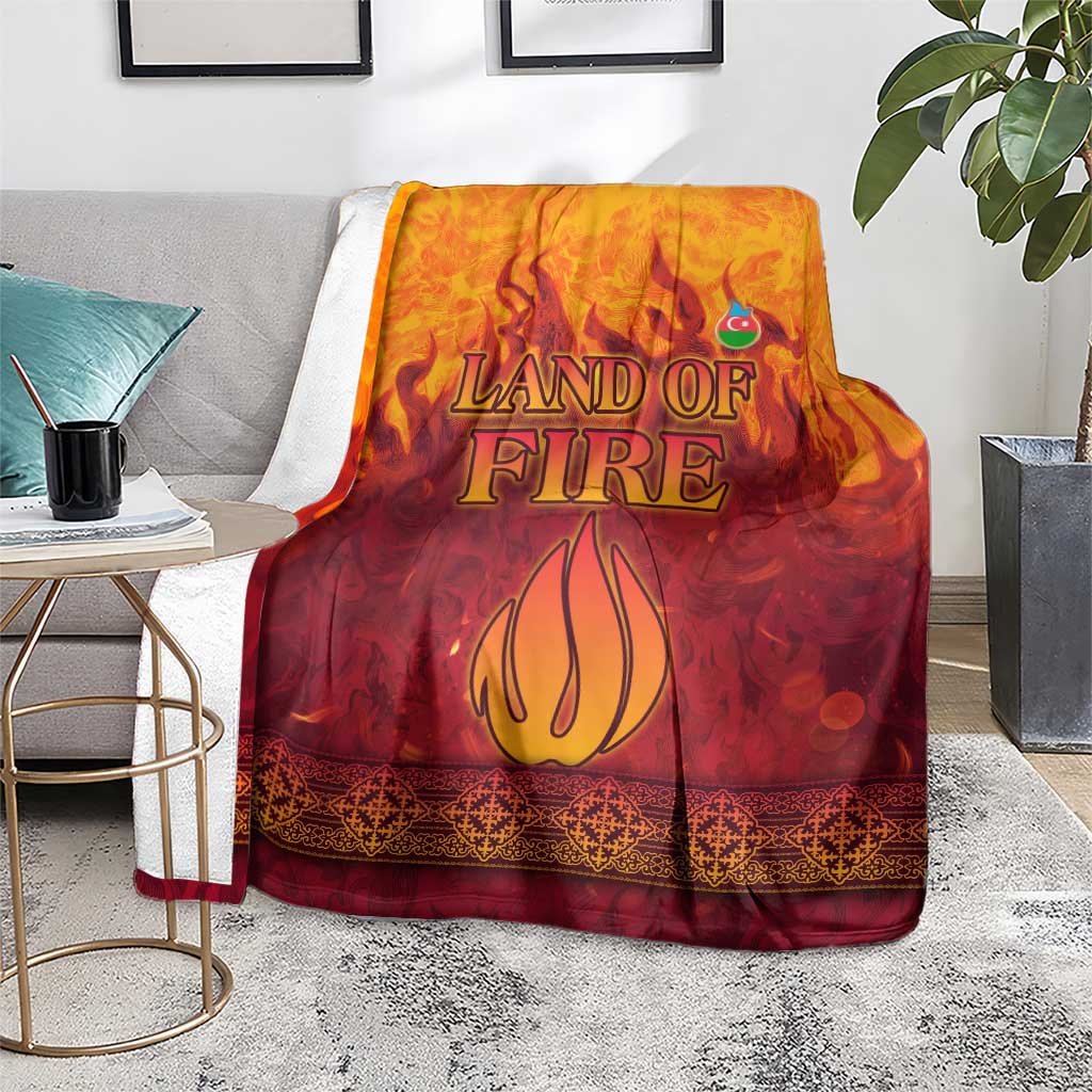 Azerbaijan Land of Fire Blanket with Flame Towers and Baku Design