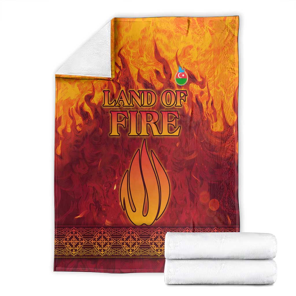Azerbaijan Land of Fire Blanket with Flame Towers and Baku Design