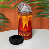 Azerbaijan Land of Fire 4 in 1 Can Cooler Tumbler with Flame Towers and Baku Design