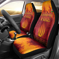 Azerbaijan Land of Fire Car Seat Cover with Flame Towers and Baku Design