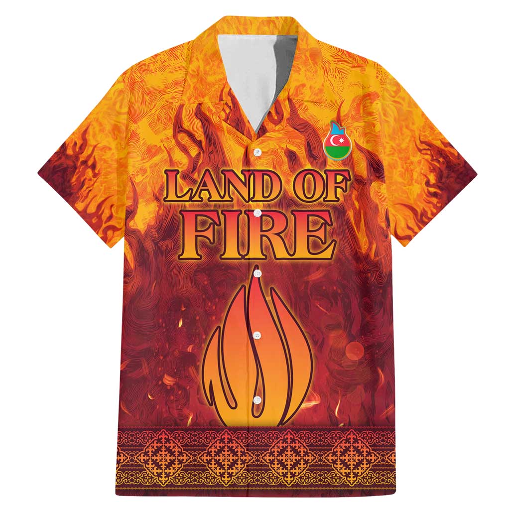 Azerbaijan Land of Fire Family Matching Mermaid Dress and Hawaiian Shirt with Flame Towers and Baku Design