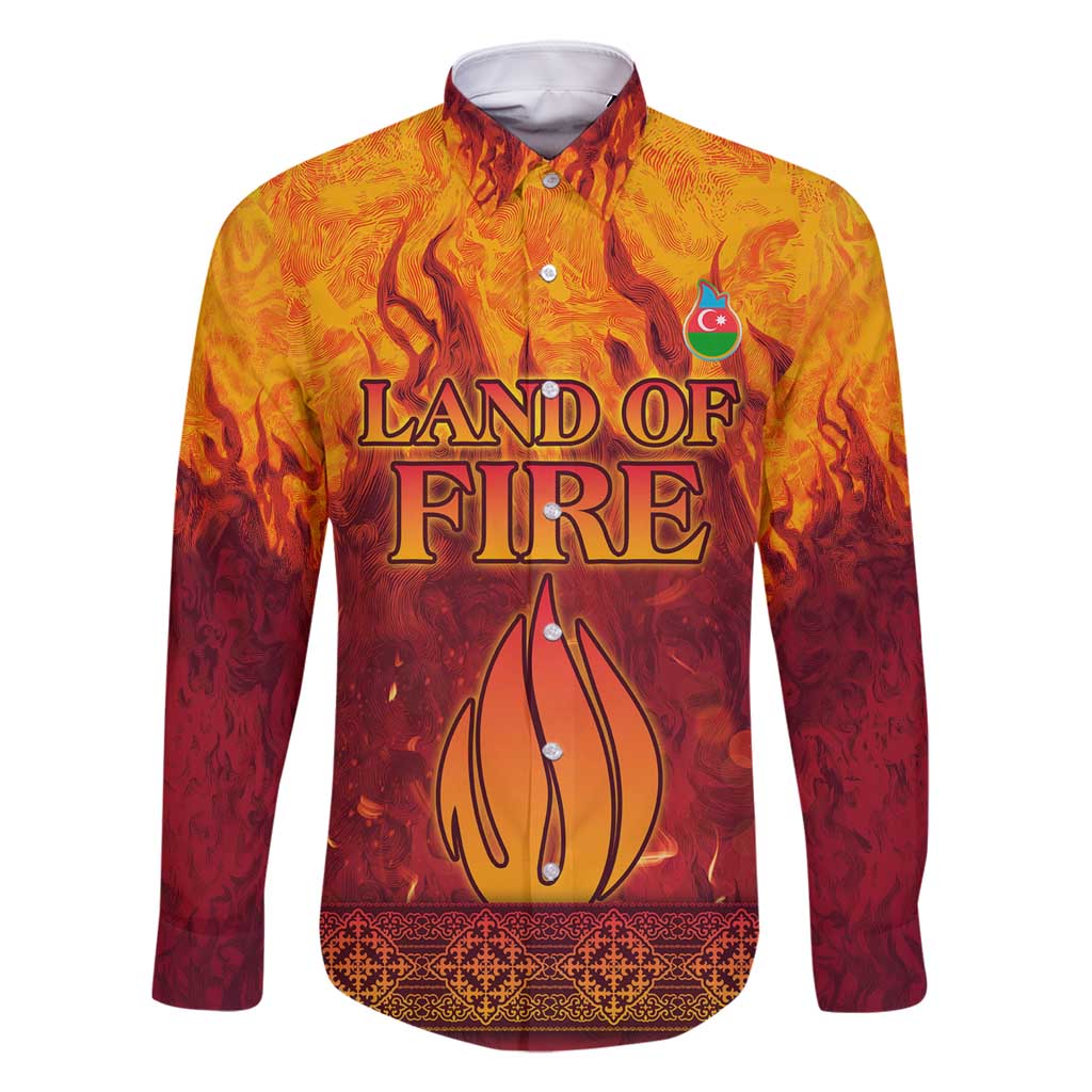 Azerbaijan Land of Fire Family Matching Mermaid Dress and Hawaiian Shirt with Flame Towers and Baku Design