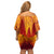 Azerbaijan Land of Fire Family Matching Off Shoulder Short Dress and Hawaiian Shirt with Flame Towers and Baku Design